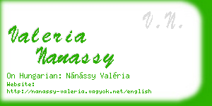 valeria nanassy business card